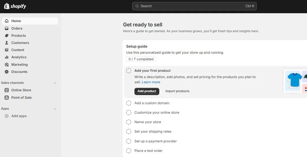 Set up your Shopify store